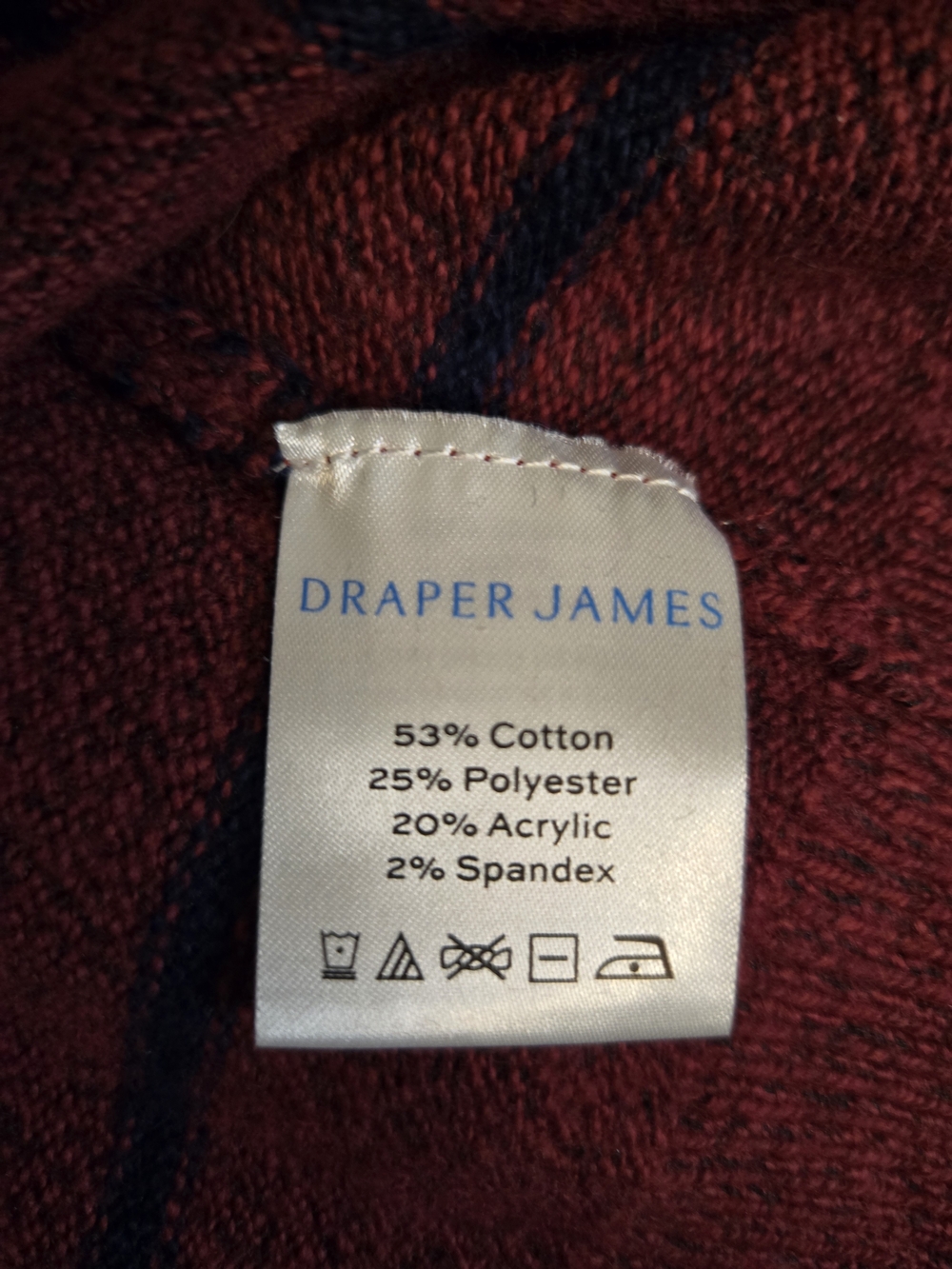 NWT Draper James Varsity Cardigan Burgundy Navy Blue Striped Gold Button - Picture 5 of 5